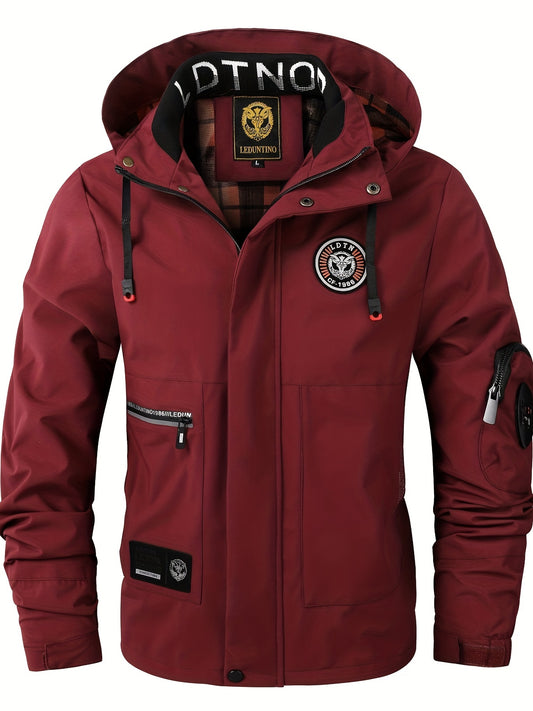 Oliver | Waterdichte Hooded Jacket met Ritsmouwen en Trekkoord voor Lente en Herfst