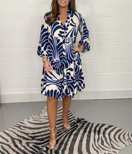 Gabriella | Elegante Zomerjurk met Stijlvolle Print