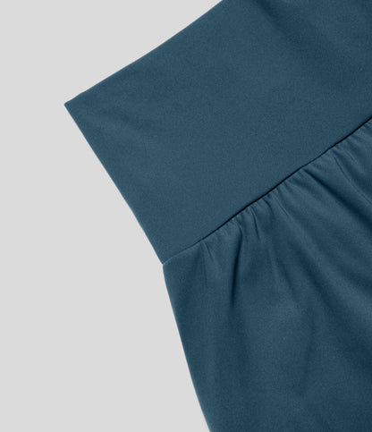 Hilara | 2-in-1 yogashort met hoge taille, achterzak en zijzak