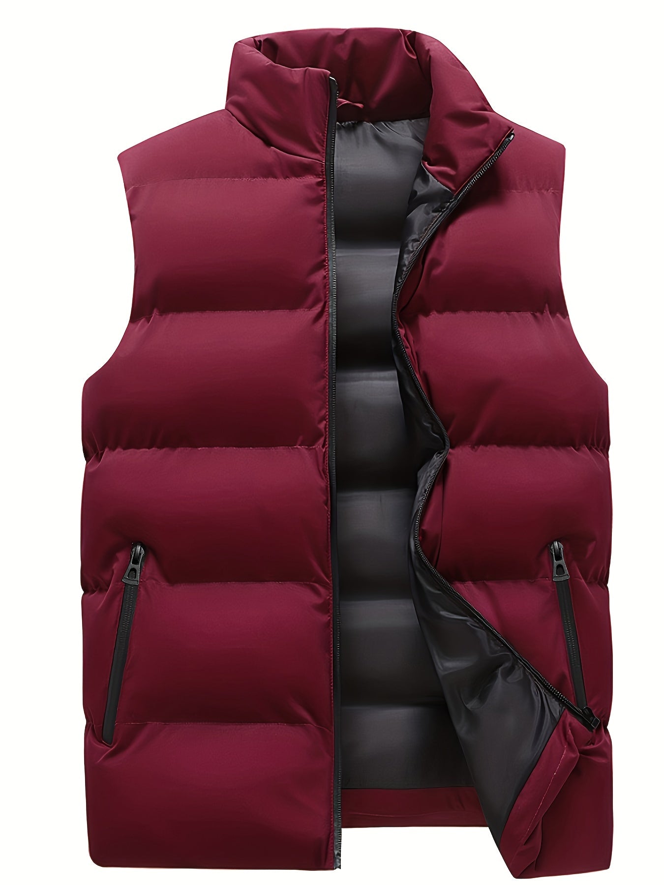 Oliver | Warm Winter Vest met Rits en Staande Kraag voor Herfst en Winter