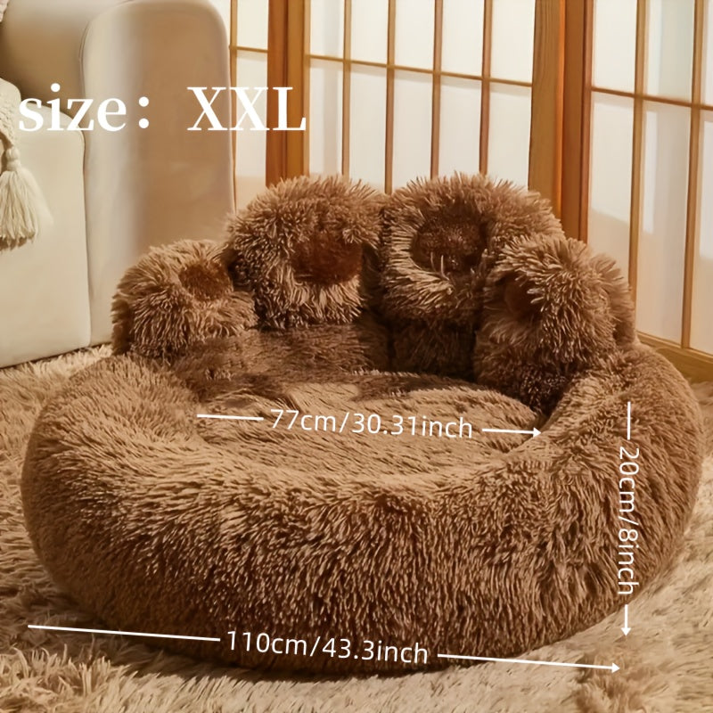 Luna | Kalmerend Pluche Hondenbed – Zacht en Wasbaar Comfort Voor Middelgrote Honden en Katten