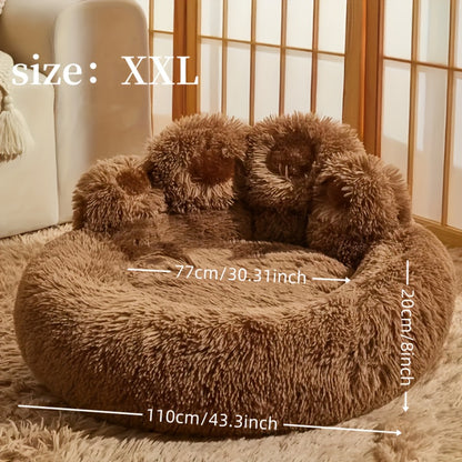 Luna | Kalmerend Pluche Hondenbed – Zacht en Wasbaar Comfort Voor Middelgrote Honden en Katten