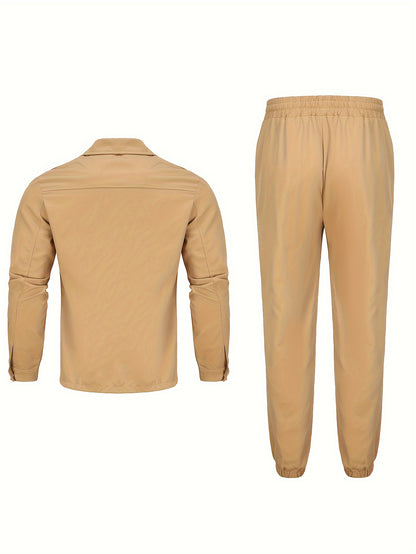 Liam | 2-Delige Outdoor Outfit met Button-Up Jacket en Drawstring Broek