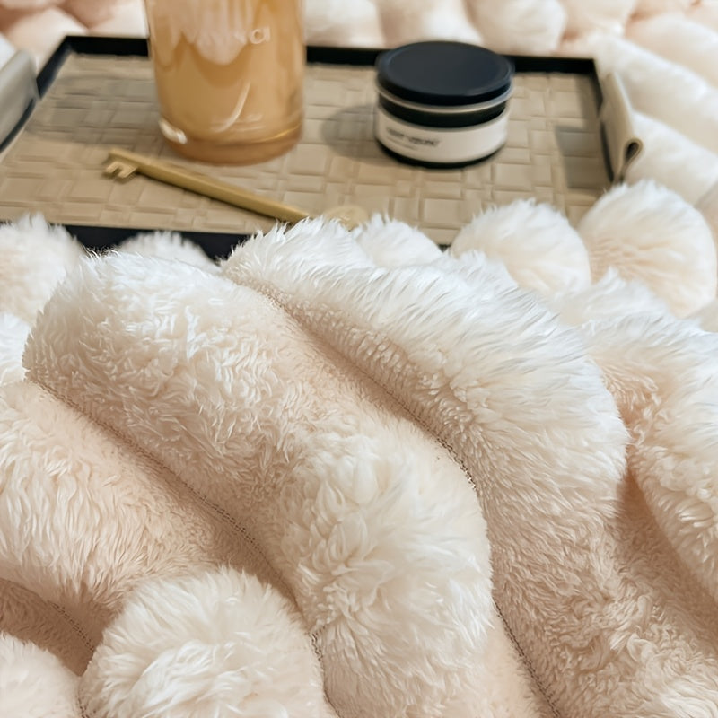 Luxury Rabbit Fur Throw Blanket | Zacht, warm en veelzijdig voor elke gelegenheid