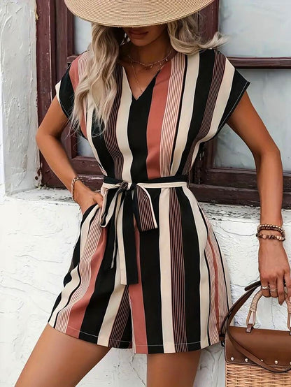 Eva | Gestreepte Jumpsuit voor Zomerse Elegantie
