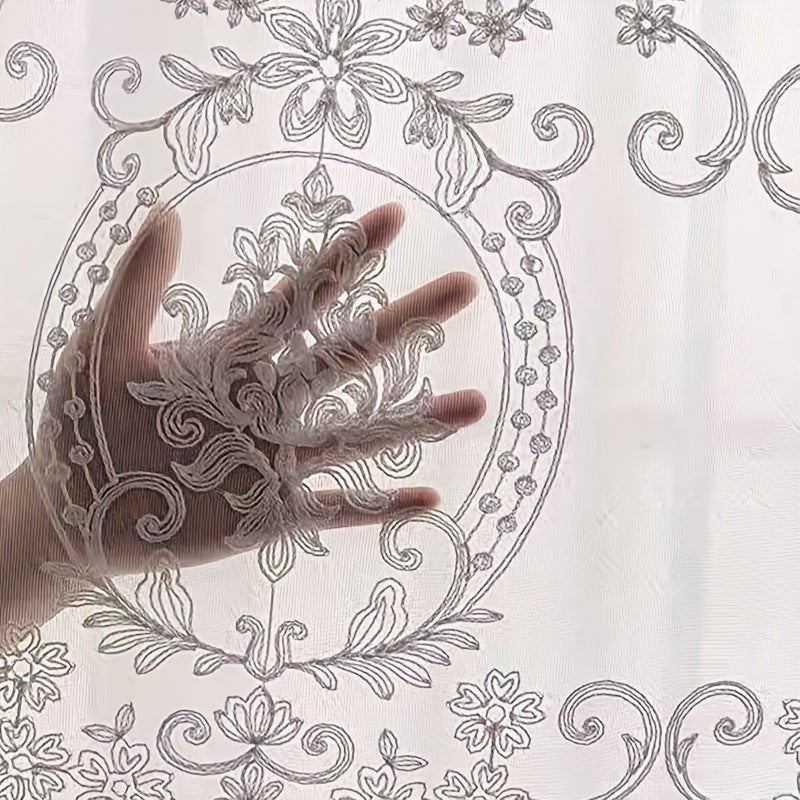 Glam Embroidered Floral Curtain | Elegante uitstraling met verfijnde borduurwerk
