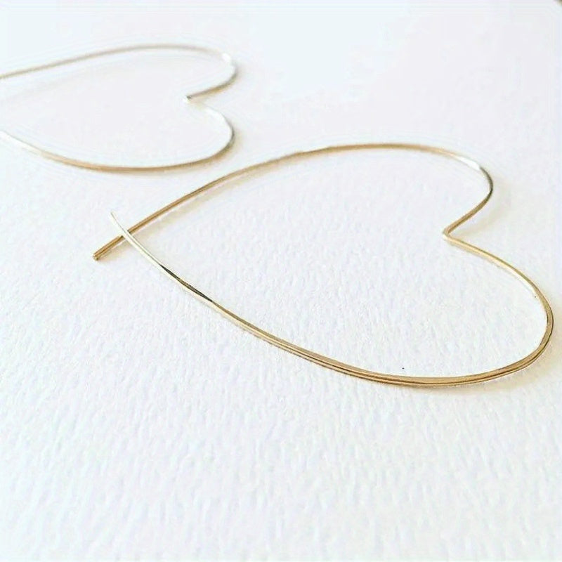 Emily | Unieke Hoepel Oorbellen met Vintage Hart Ontwerp