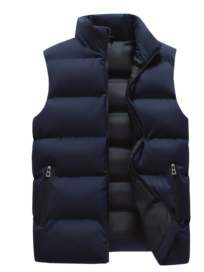 Oliver | Warm Winter Vest met Rits en Staande Kraag voor Herfst en Winter