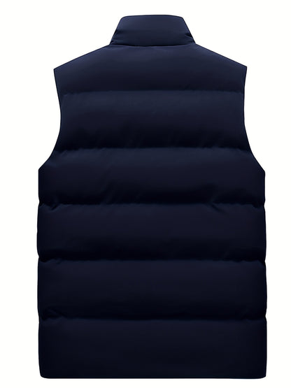 Oliver | Warm Winter Vest met Rits en Staande Kraag voor Herfst en Winter