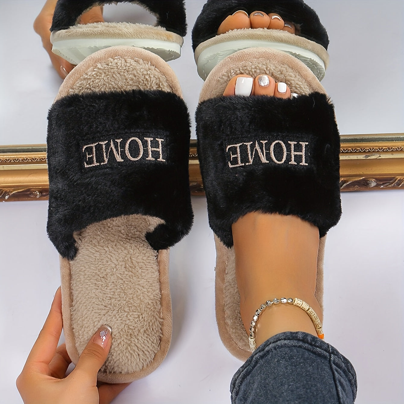 Emma | Dames Mode Pluche Thuis Slippers