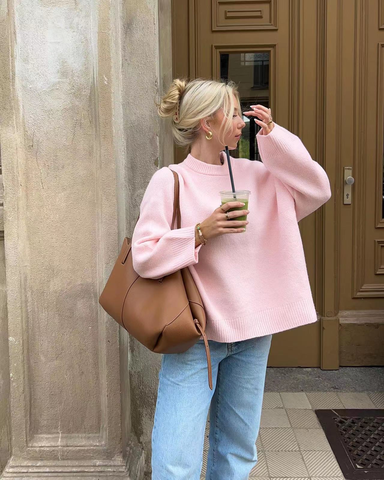 CozyChic - Dames trui met ronde hals