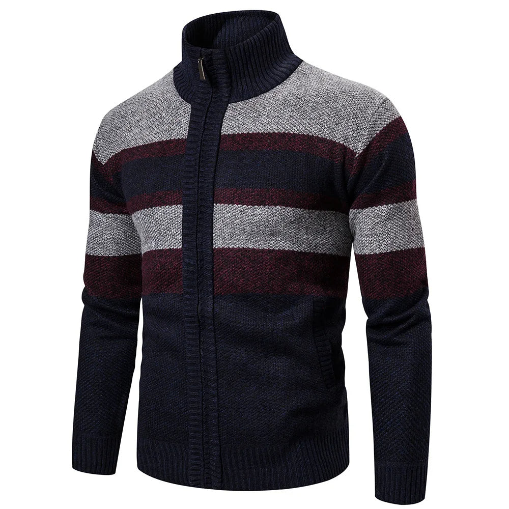Nolan Heren Wintervest | Gestreept slimfit vest