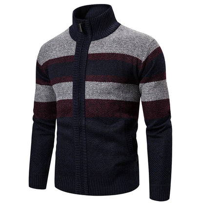 Nolan Heren Wintervest | Gestreept slimfit vest