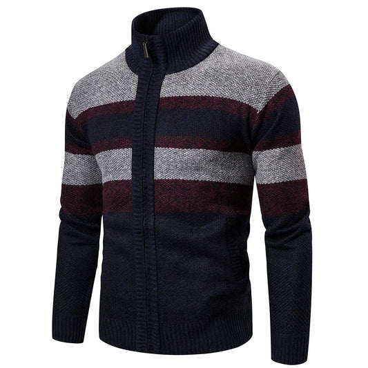 Nolan Heren Wintervest | Gestreept slimfit vest