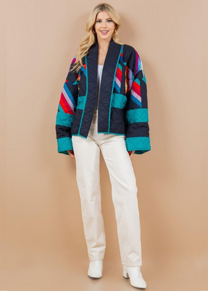 Elise | Warme Oversized Winterjas met Open Voorkant