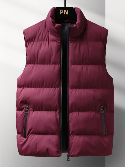 Oliver | Warm Winter Vest met Rits en Staande Kraag voor Herfst en Winter