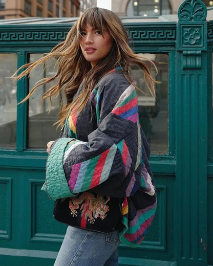 Elise | Warme Oversized Winterjas met Open Voorkant