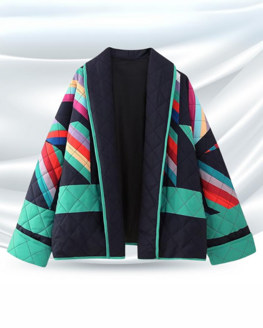 Elise | Warme Oversized Winterjas met Open Voorkant