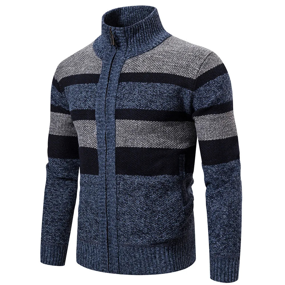 Nolan Heren Wintervest | Gestreept slimfit vest