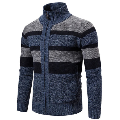 Nolan Heren Wintervest | Gestreept slimfit vest