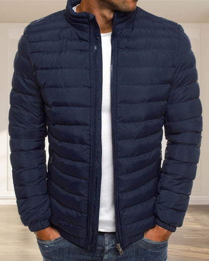 Effen Kleur Donsjas met Rits - Ethan