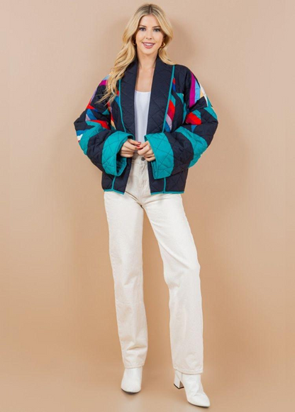 Elise | Warme Oversized Winterjas met Open Voorkant