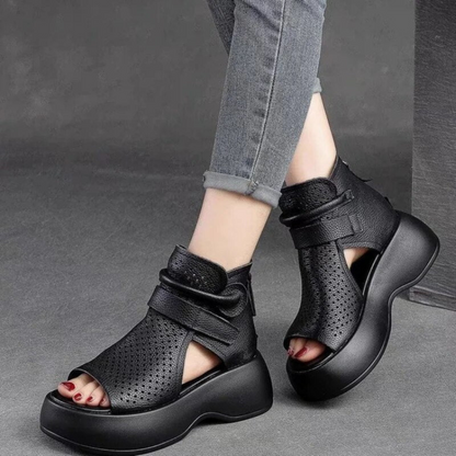 Isabella | Retro Comfortabele Sandalen met Ademende Gaten en Dikke Zool