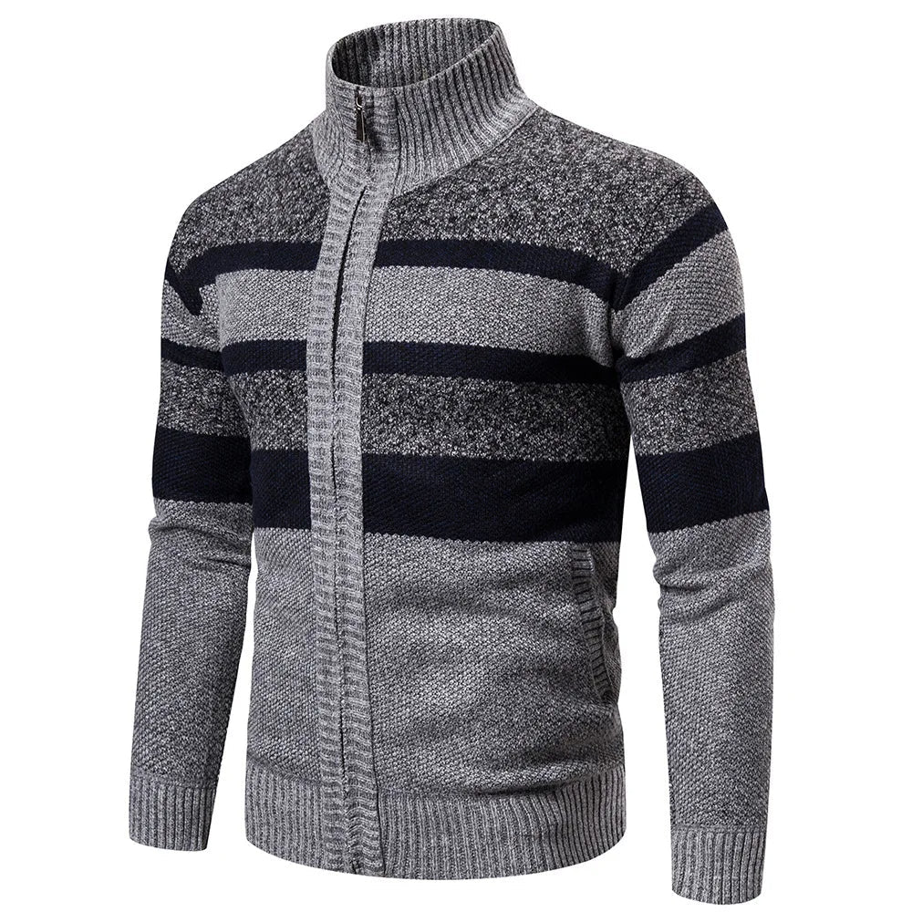 Nolan Heren Wintervest | Gestreept slimfit vest