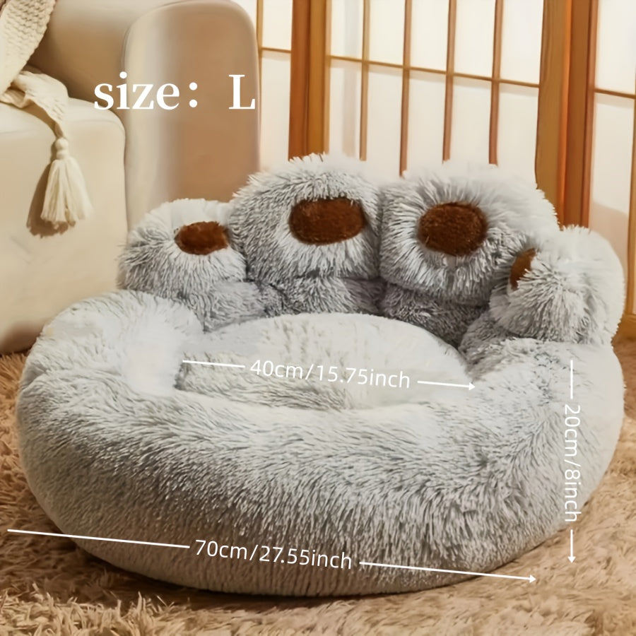 Luna | Kalmerend Pluche Hondenbed – Zacht en Wasbaar Comfort Voor Middelgrote Honden en Katten