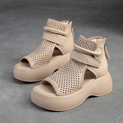 Isabella | Retro Comfortabele Sandalen met Ademende Gaten en Dikke Zool