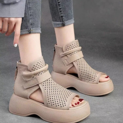 Isabella | Retro Comfortabele Sandalen met Ademende Gaten en Dikke Zool