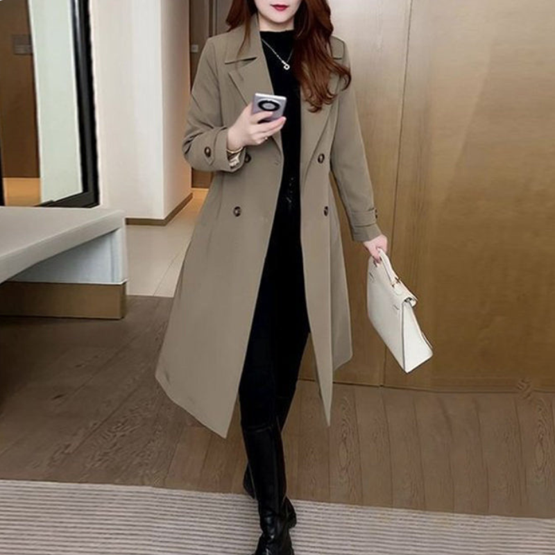 Mila | Elegante Warme Trenchcoat voor de Winter