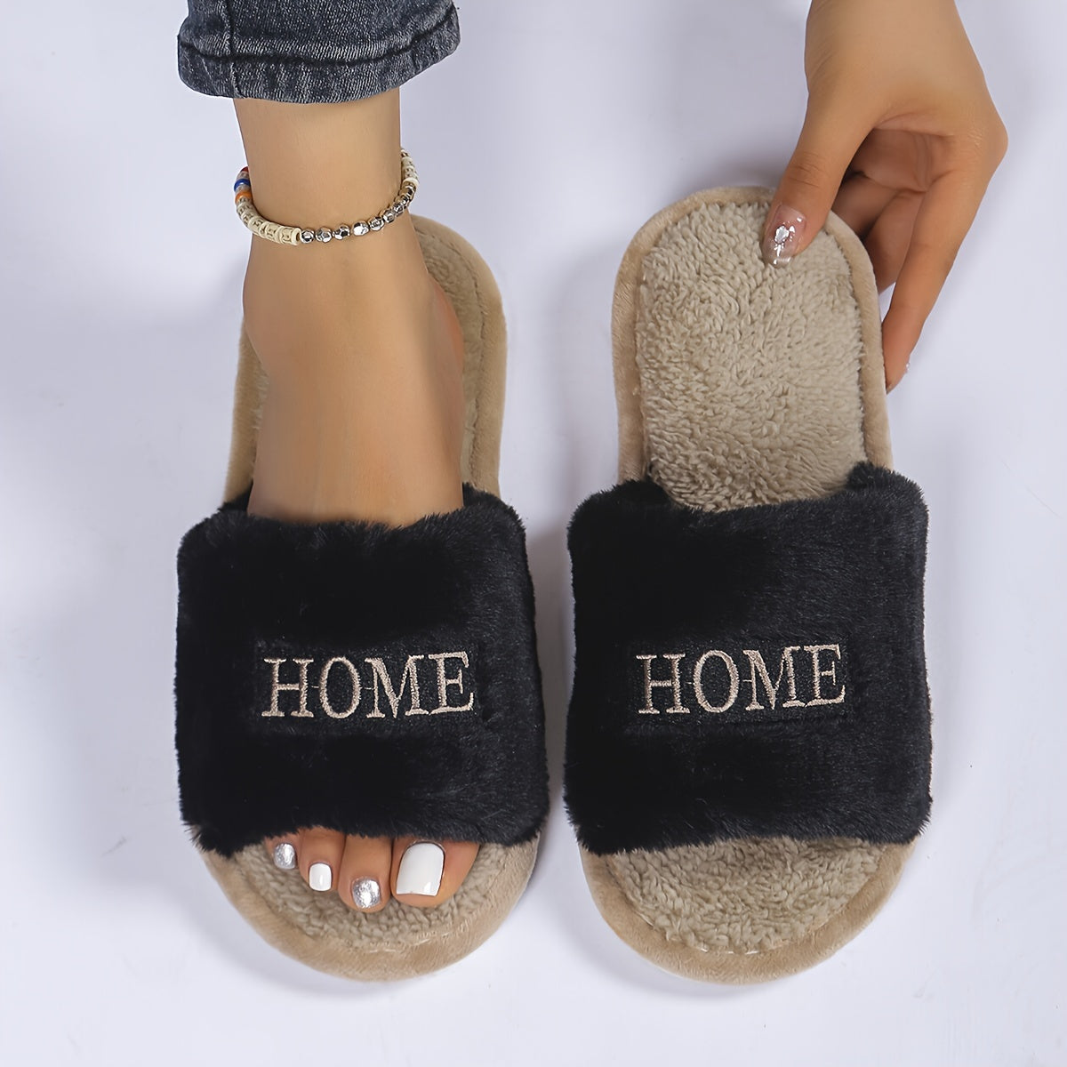 Emma | Dames Mode Pluche Thuis Slippers