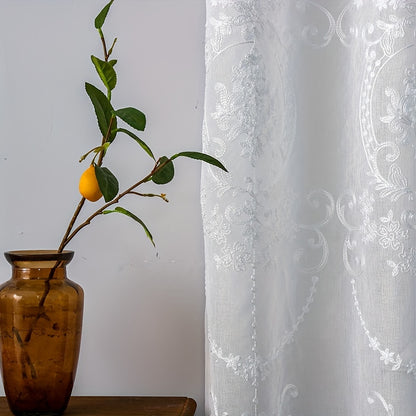Glam Embroidered Floral Curtain | Elegante uitstraling met verfijnde borduurwerk