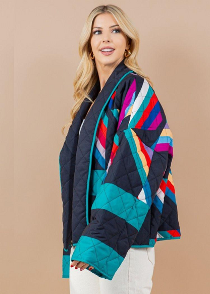 Elise | Warme Oversized Winterjas met Open Voorkant