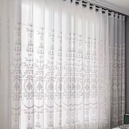 Glam Embroidered Floral Curtain | Elegante uitstraling met verfijnde borduurwerk