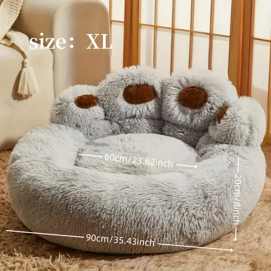Luna | Kalmerend Pluche Hondenbed – Zacht en Wasbaar Comfort Voor Middelgrote Honden en Katten