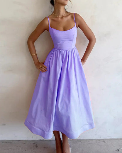 Eliana | Elegante geplooide jurk met vloeiende pasvorm