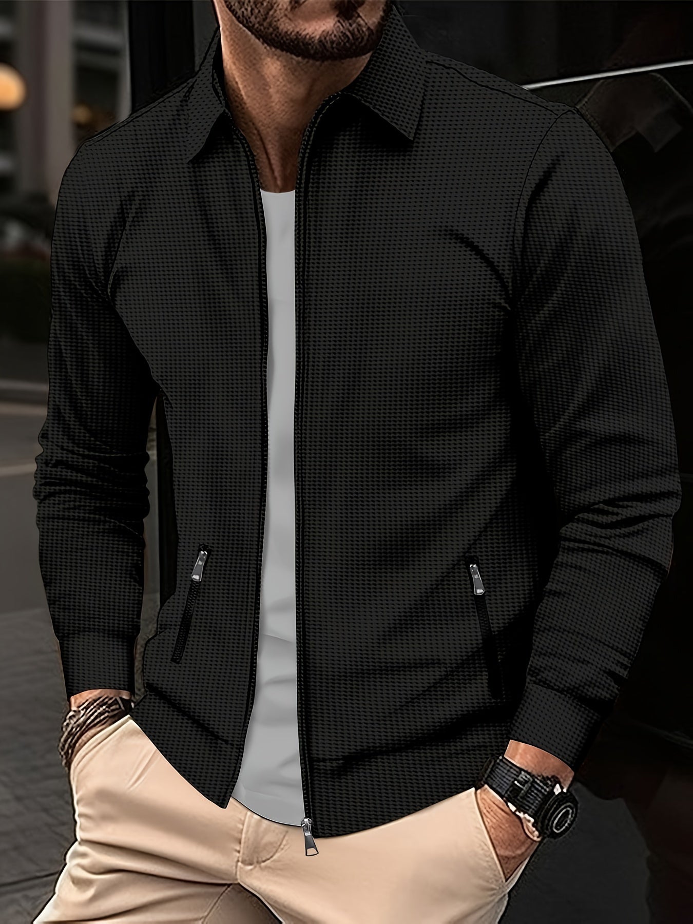 Ethan | Klassieke Track Jacket met Baseball Kraag voor Lente en Herfst