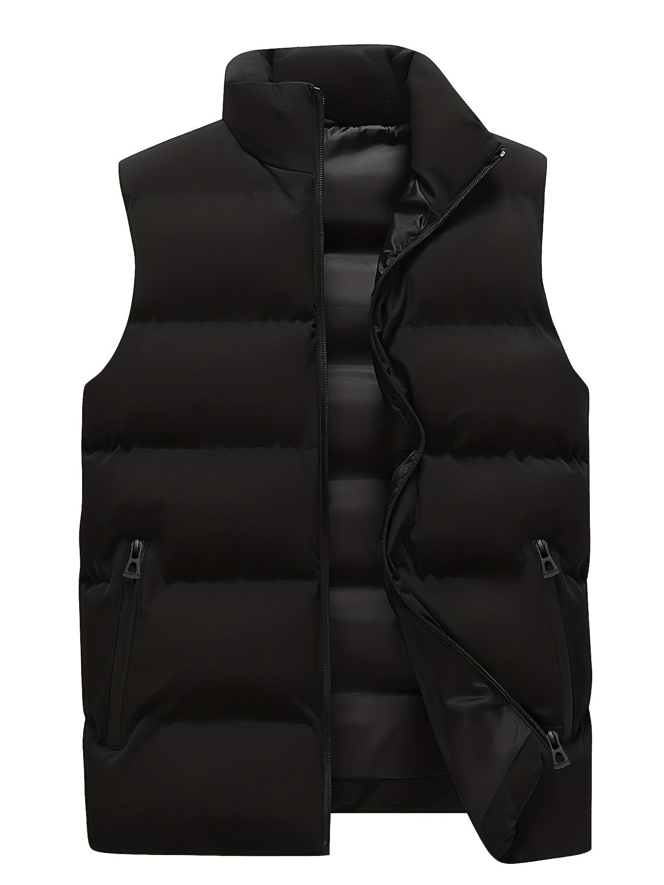 Oliver | Warm Winter Vest met Rits en Staande Kraag voor Herfst en Winter