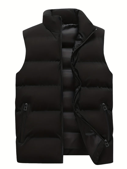 Oliver | Warm Winter Vest met Rits en Staande Kraag voor Herfst en Winter