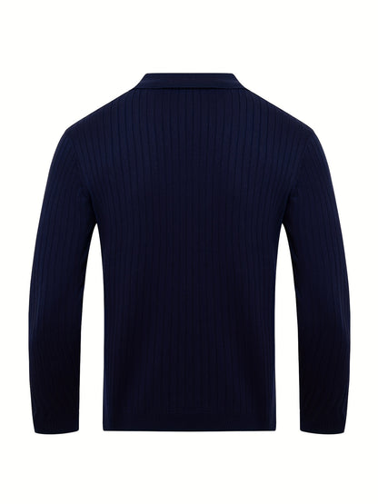 Daniel | Chic V-Hals Pullover met Stretch voor Herfst en Winter