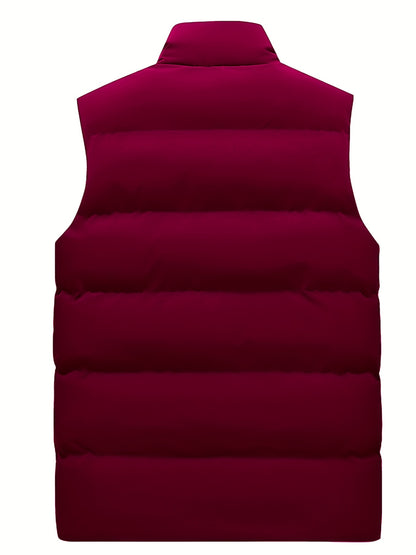 Oliver | Warm Winter Vest met Rits en Staande Kraag voor Herfst en Winter