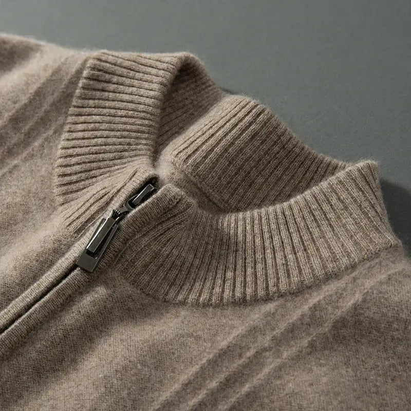 Logan | Warme Casual Herentrui met Halve Rits voor Comfort en Stijl