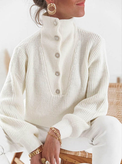 Isabelle | Stijlvolle Hoge Hals Trui voor een Casual Look