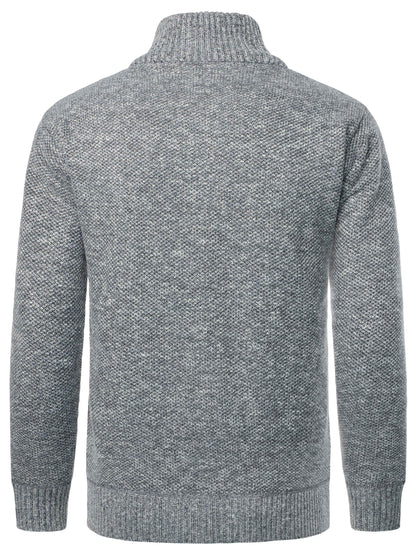 Oliver | Casual Full-Zip Cardigan met Patchwork en Thermische Regular Fit