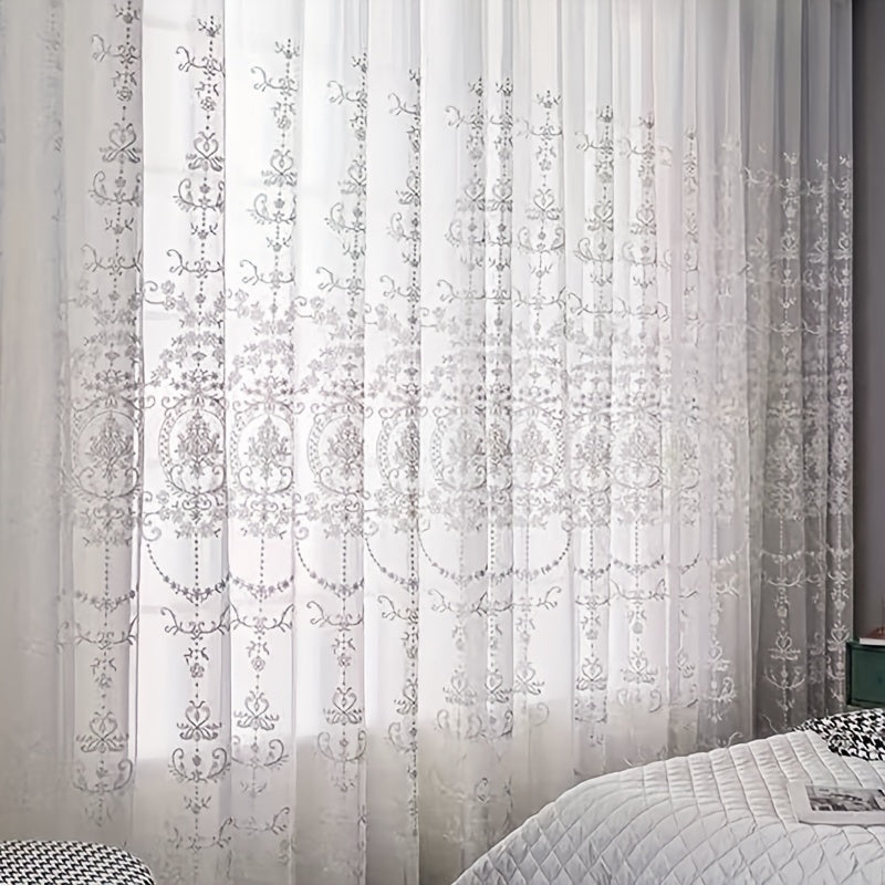 Glam Embroidered Floral Curtain | Elegante uitstraling met verfijnde borduurwerk