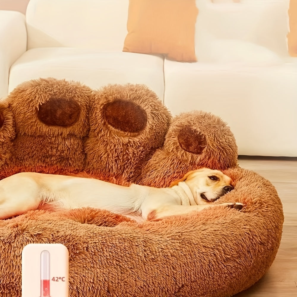 Luna | Kalmerend Pluche Hondenbed – Zacht en Wasbaar Comfort Voor Middelgrote Honden en Katten