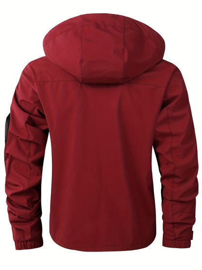 Oliver | Waterdichte Hooded Jacket met Ritsmouwen en Trekkoord voor Lente en Herfst