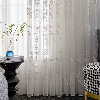 Glam Embroidered Floral Curtain | Elegante uitstraling met verfijnde borduurwerk